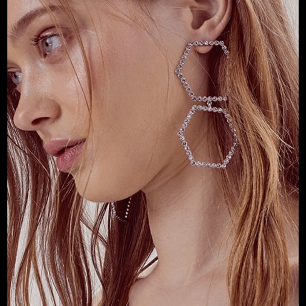 Celine Earrings, Crystal